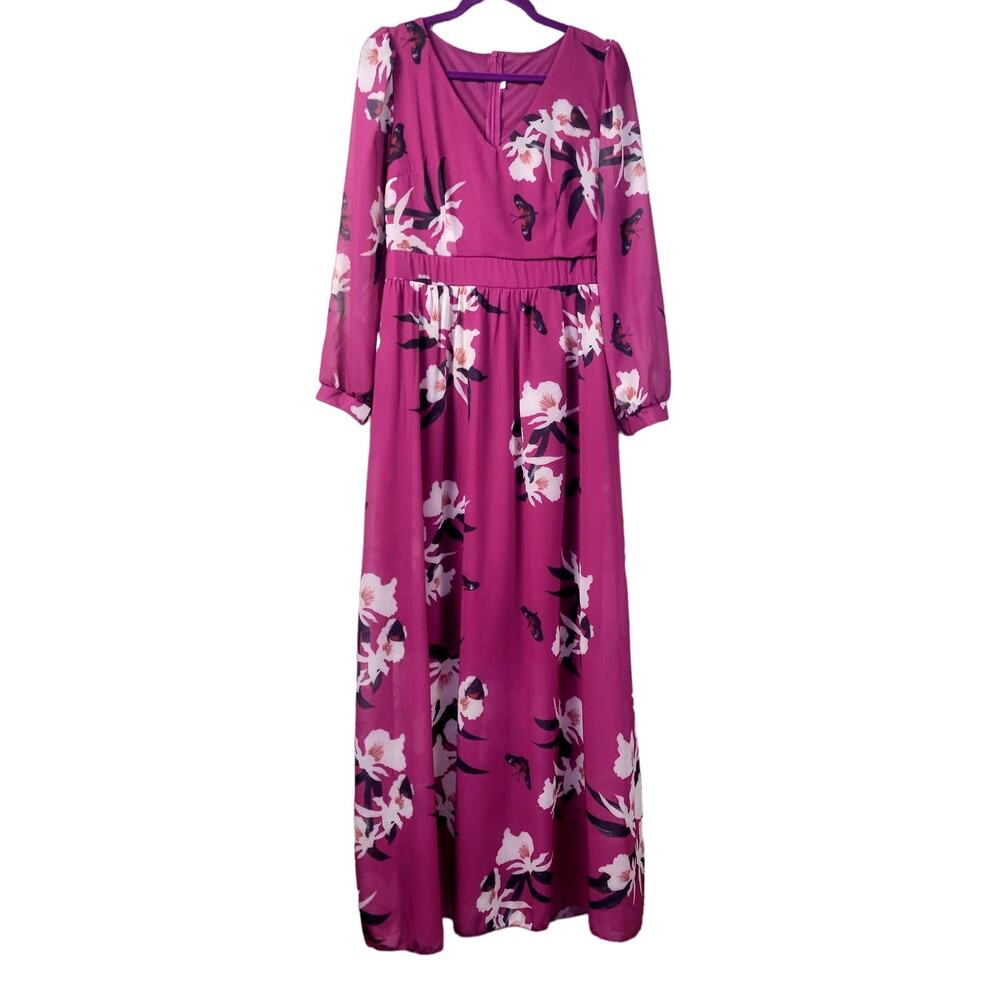 Hongxuan Summer Sheer‎ Maxi Dress Size L NWOT
